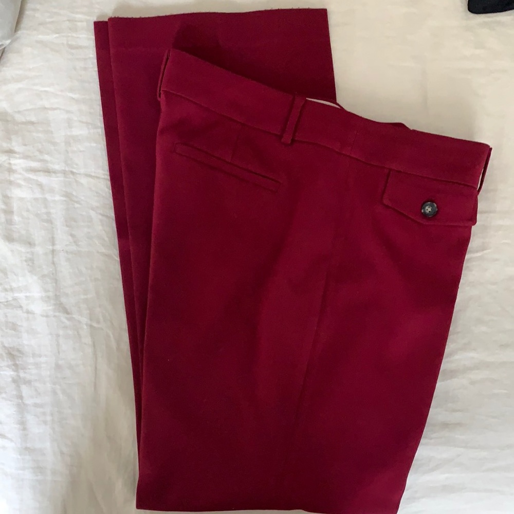 LOFT - Deep Red Marisa Trouser